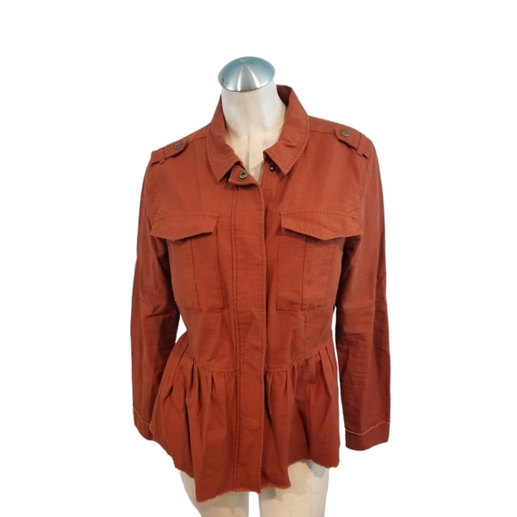 Versona Jackets & Blazers - Versona Size M Rust Peplum Jacket